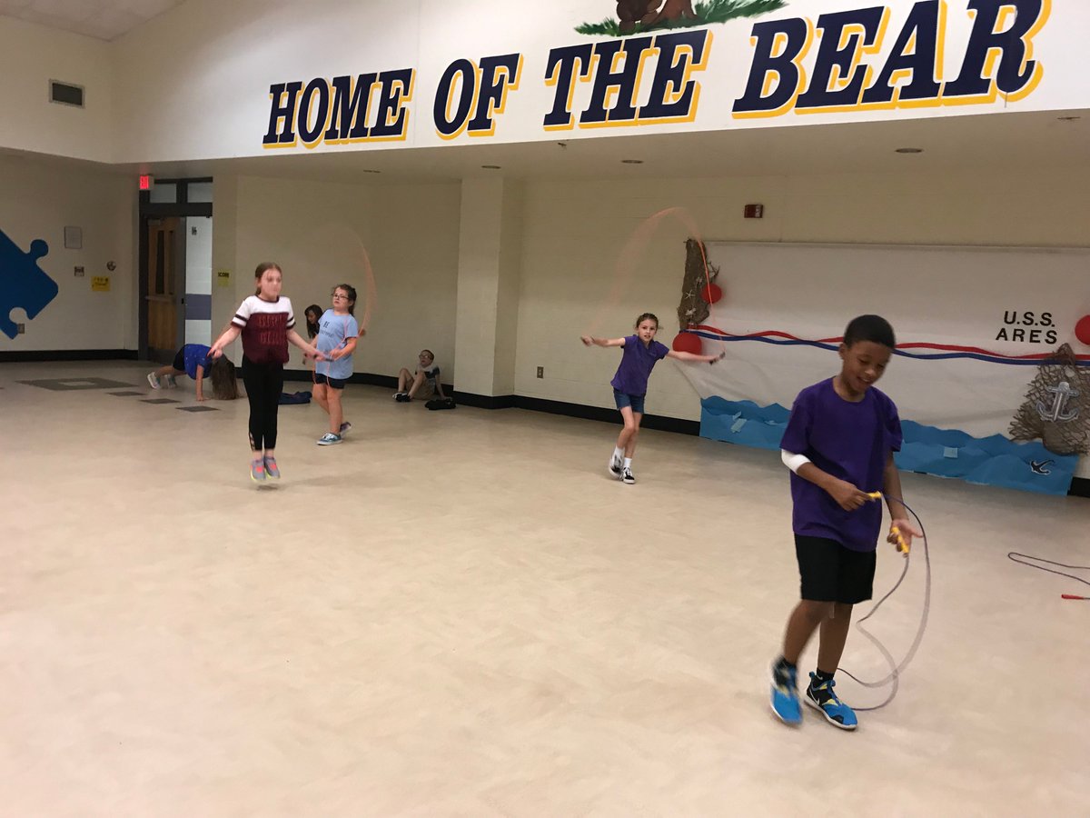 bears_rd's tweet photo. Forget the extra fries when you like to exercise with Mrs. Garrett in PE at ARES! @CCSElemEd https://t.co/lLj8vOM38P