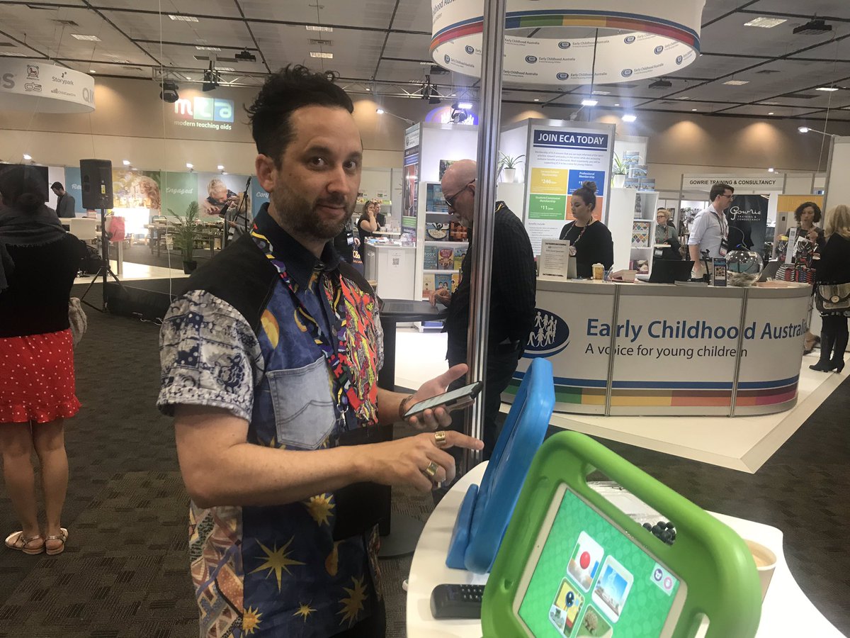 UC_SERC's tweet photo. All set up for Day 3 of the @EarlyChildAust #ecaconference Come and ask your questions about the ##ELSAPilot https://t.co/PmZSDTQz6u