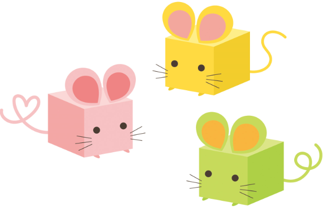 O Xrhsths いそみのえイラスト素材作ってる人 Sto Twitter はこねずみさん素材ダウンロードできるようになってます 早めの年賀状作りにもどうぞ はこねずみイラスト No 無料イラストなら イラストac T Co Oorfmicdux Freebieac