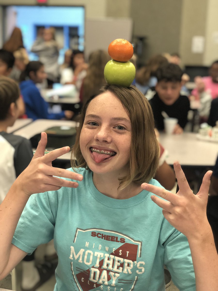 dmsjmiller's tweet photo. No phones at lunch encourages our students to have fun and be silly! #dmsleads #dms311 https://t.co/qlzFdTkhjb