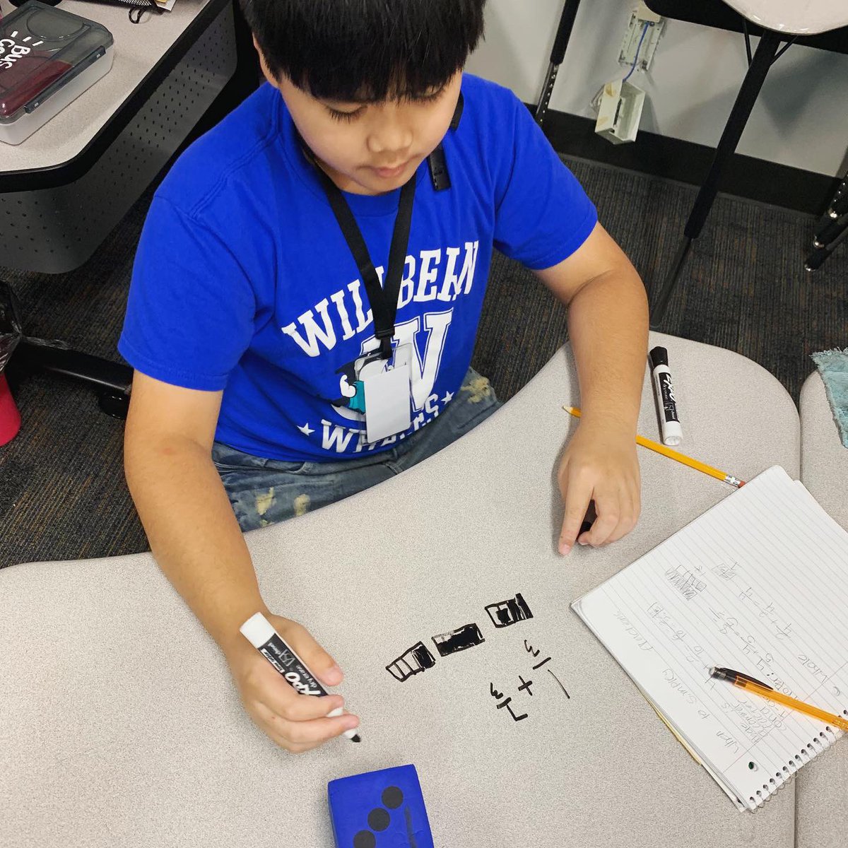 Just a couple of mathematicians using models to add fractions! #bewillbern