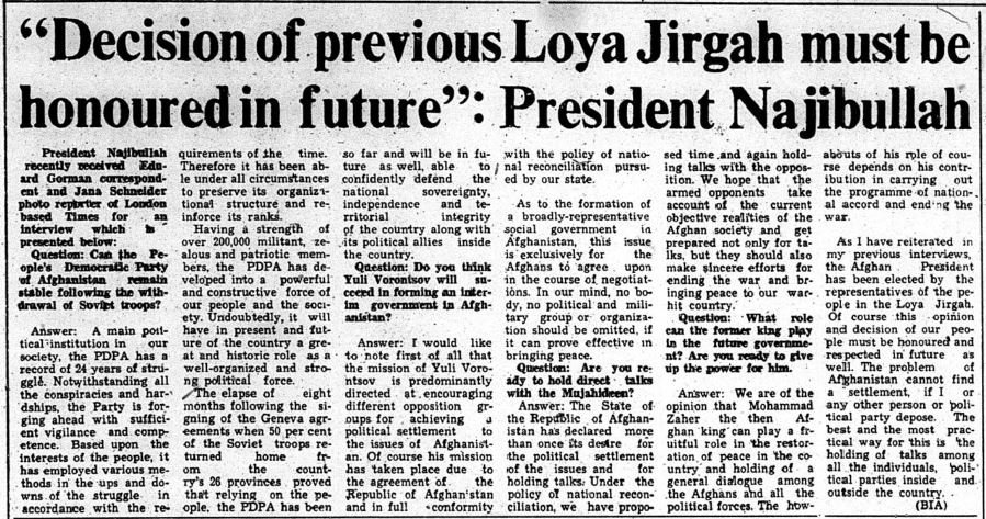 Under Dr. Najib’s presidency, Soviet army withdrew from  #Afghanistan. Najib faced civil war, few members of his own cabinet became his main oppositions as he put into motion his National Reconciliation Plan. Internationally, there were  #Geneva Agreements (see previous tweets).