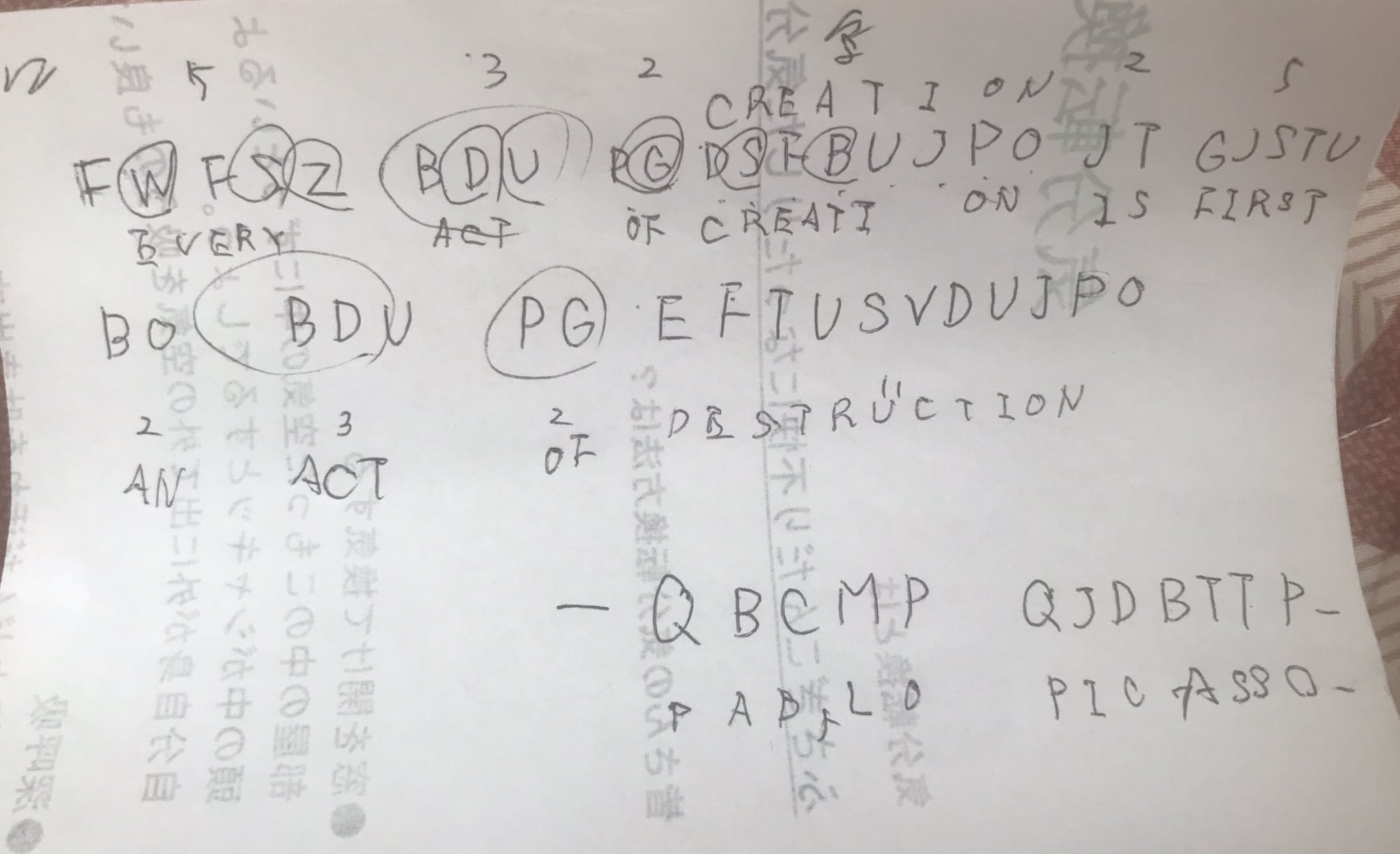 けっけ One Piece公式の Bustercall の暗号解読してみた Busterの意味は 破壊する人 でかいもの Callは 呼ぶ 読む で アルファベットを大きくして読め ってことかな Onepiece ワンピース バスターコール T Co Q1raz7juoq Twitter