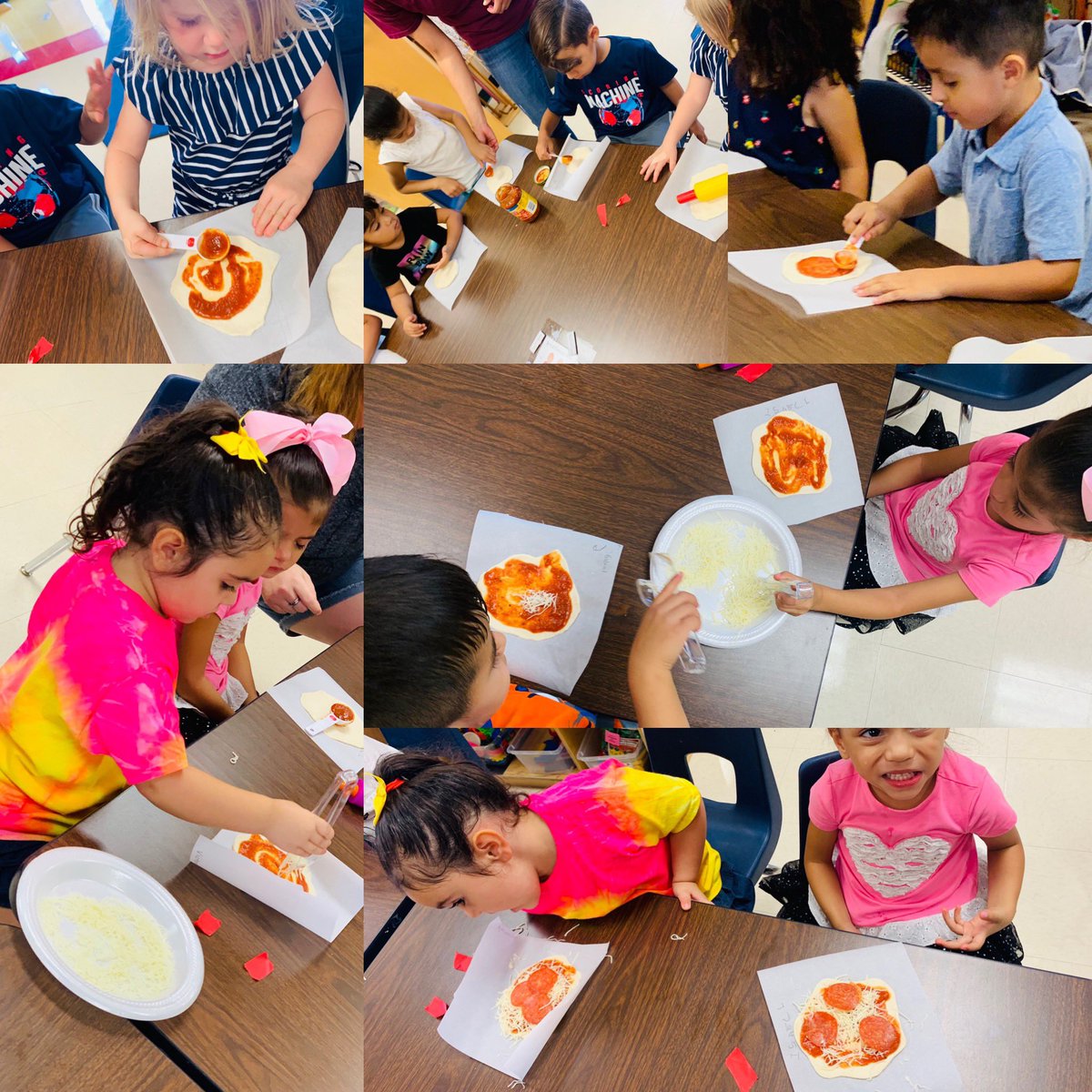 MurninECSE's tweet image. The end of “families” week was amazing! We ended with celebrating our school family by making pizzas together and eating as a family! #SettingTheTable #PreppingPizzas #EatingPizzas @NISD @NISD_ECE @NISDSpecialEd @NISDMurnin