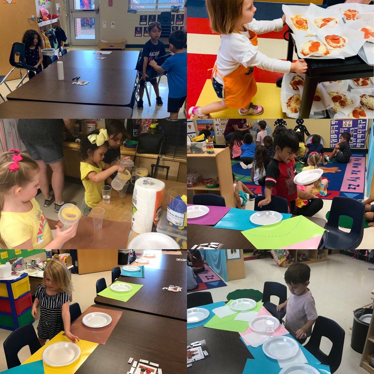 MurninECSE's tweet image. The end of “families” week was amazing! We ended with celebrating our school family by making pizzas together and eating as a family! #SettingTheTable #PreppingPizzas #EatingPizzas @NISD @NISD_ECE @NISDSpecialEd @NISDMurnin