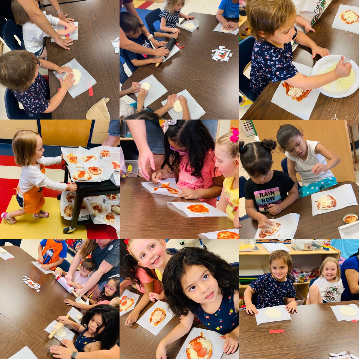 MurninECSE's tweet image. The end of “families” week was amazing! We ended with celebrating our school family by making pizzas together and eating as a family! #SettingTheTable #PreppingPizzas #EatingPizzas @NISD @NISD_ECE @NISDSpecialEd @NISDMurnin