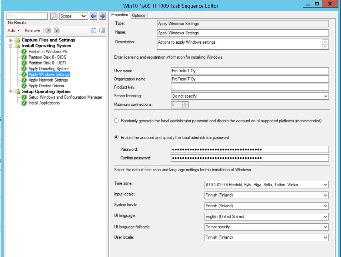 panusaukko's tweet image. I have been waiting for this feature for sooo long: With #SCCM TP1909 you can finally set language settings directly in a TS step! 

Thank you #ConfigMgr team!👍👍👍