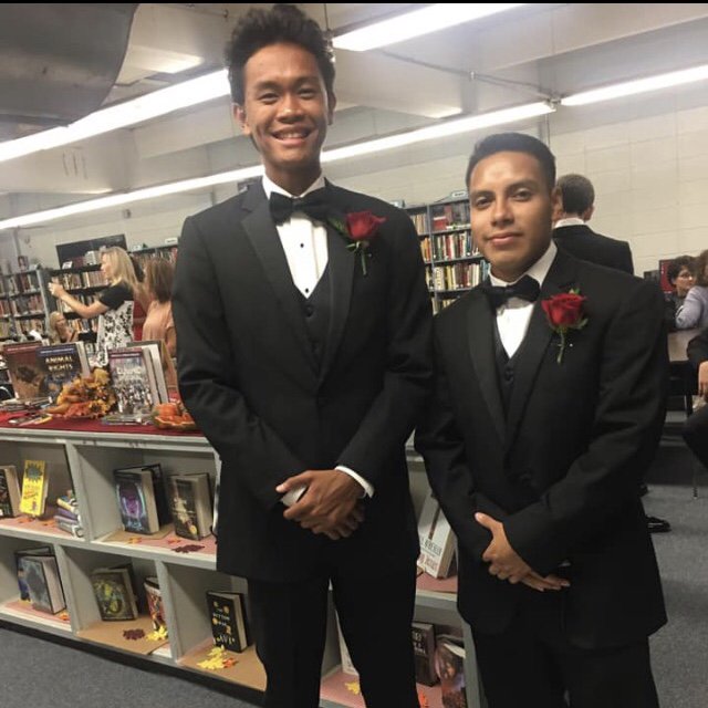 WLHSXC's tweet photo. Congrats to 2 of our Senior runners, Zet and David for representing the Senior class at homecoming. Big shout out to Zet for winning Homecoming King!! #runningwithfriends #WLXC https://t.co/4YxJYG3Obd