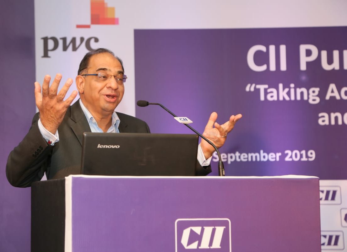 CIIEvents's tweet photo. We need to project ourselves accurately in what we are specialised to the global world, and what we can offer as India~Viren Joshi, Chairman CII Pune CEO Forum and CEO &amp; President @SigmaElectricM at CII Pune CEO Forum yesterday. #CIICEOForum https://t.co/clhs77KMDa