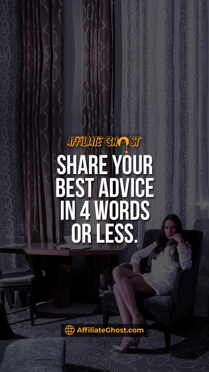 AffiliateGhost's tweet photo. Share your best advice in 4 words or less
#bosschicks #womeninbusiness #bosschick #womenempowerment #womenwhohustle #womensupportingwomen https://t.co/X2QcfOZ5er