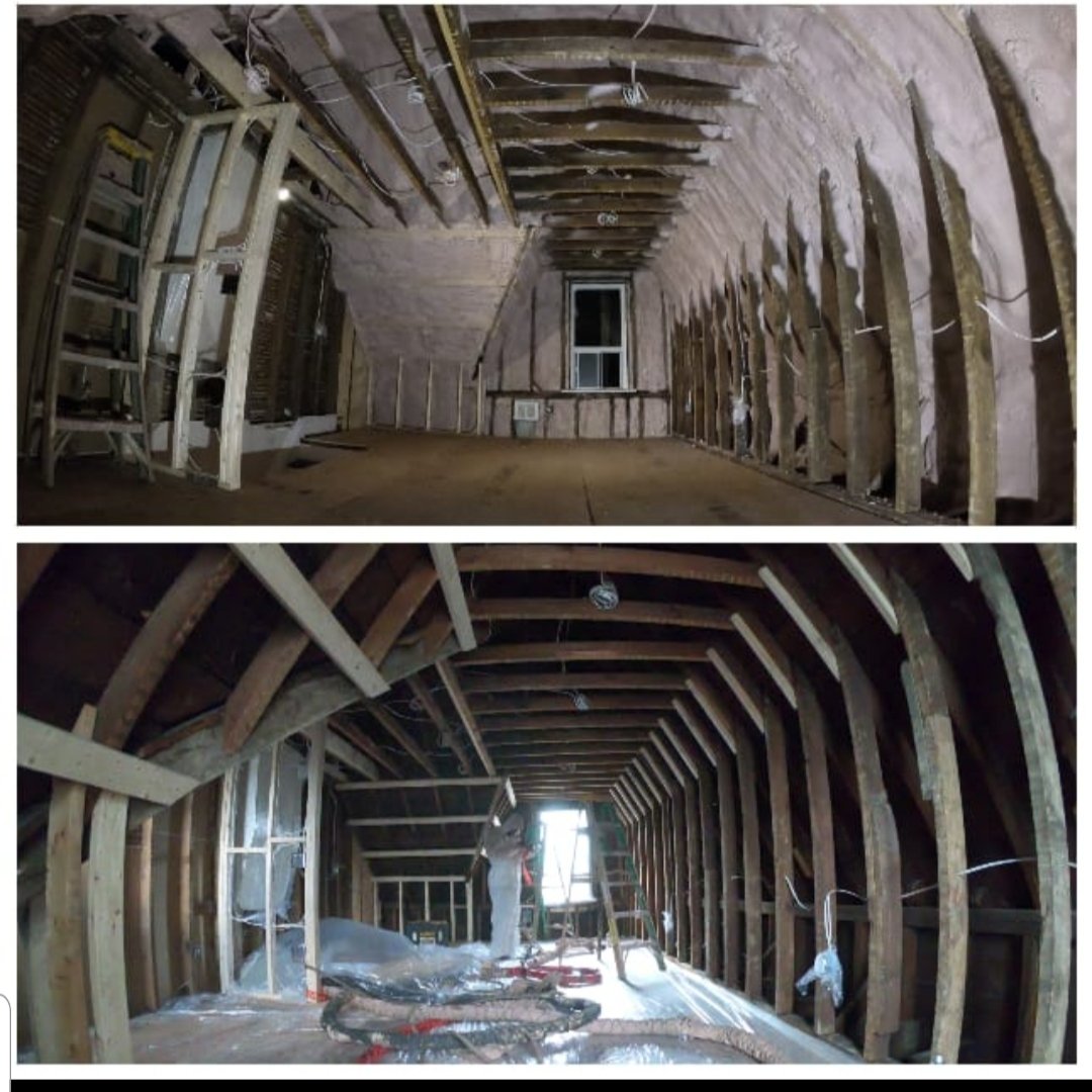 mrfoamit's tweet photo. A before and after with spray foam insulation in a century old victorian home in Toronto https://t.co/FYWFC74r4O