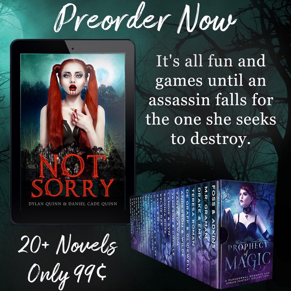 Meet Today's Prophecy of Magic Author of Not Sorry, Daniel Cade Quinn.
prophecyofmagic.wordpress.com
Visit today’s blog featuring an awesome excerpt from Not Sorry, exclusive to Prophecy of Magic! Pre-order now for just .99 cents! bit.ly/ProphecyOfMagic