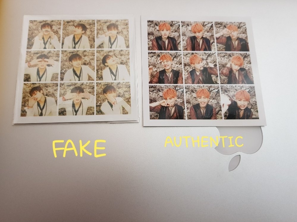 Front is glossy, back is matte. Ive been ripped off this photocard TWICE. yoongi was my original pull. Notice the difference? Again. Real pcs have a sharp, saturated printing and coloring.