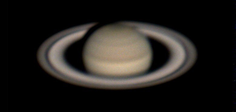 derek_chastain's tweet photo. Grabbed a decent picture of Saturn tonight! Visible first, then infrared. https://t.co/k2VUUh1a8t