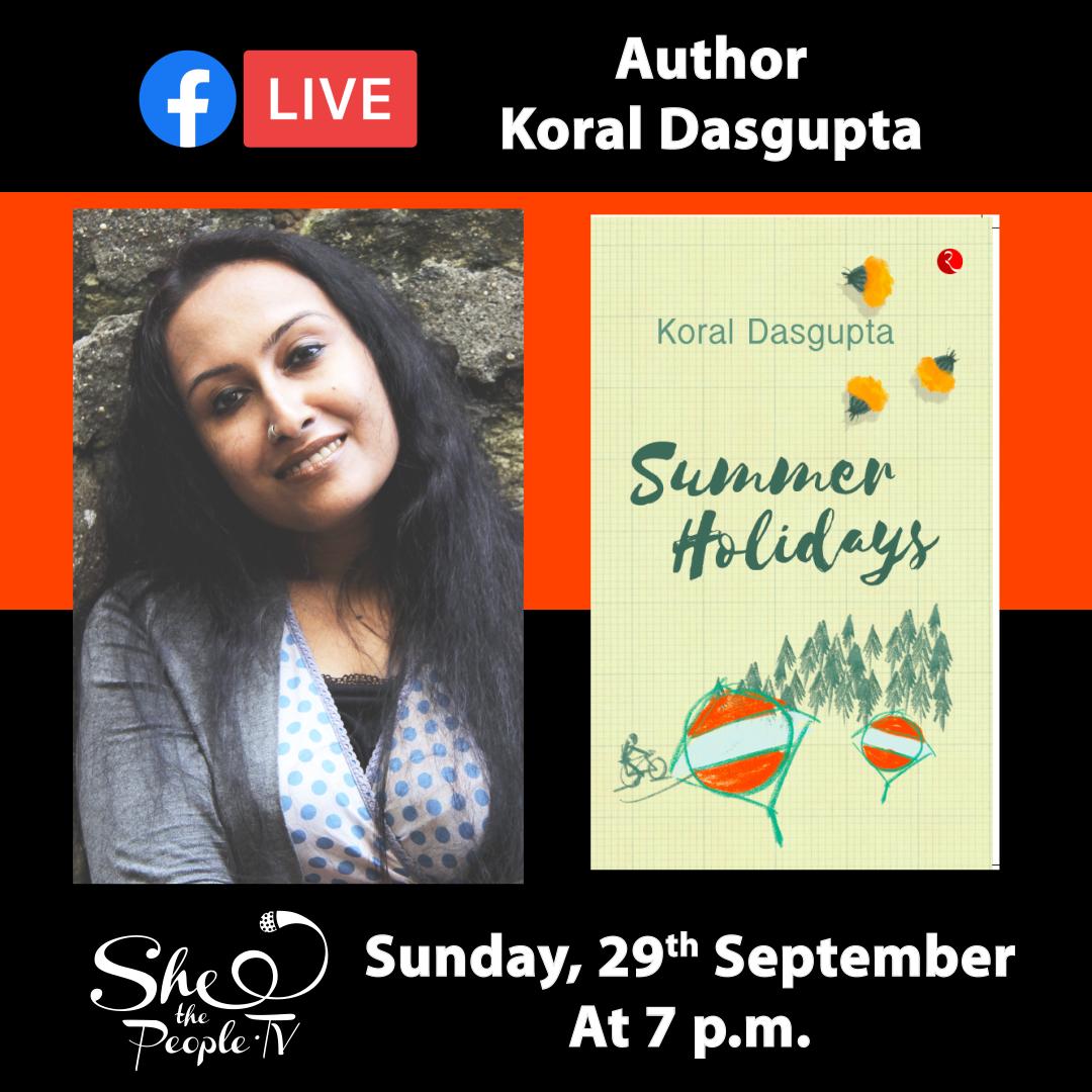 SheThePeople's tweet photo. Meet author, academic, art patron and columnist- @KoralDasgupta tomorrow at 7 p.m. on SheThePeople Facebook page for a fun Sunday chat. #STPLive #SheThePeople https://t.co/FiNhtzGoz9