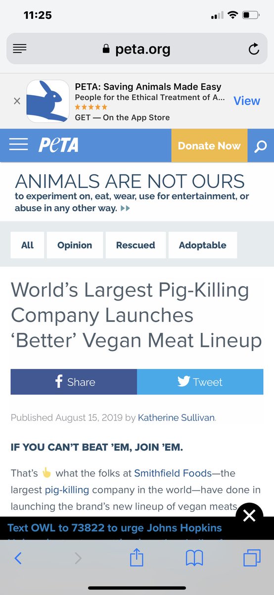 Mike92190963's tweet photo. @OrrinSchaeffer @MarkieHageman Even PETA likes em! https://t.co/lkzJmCIvTc