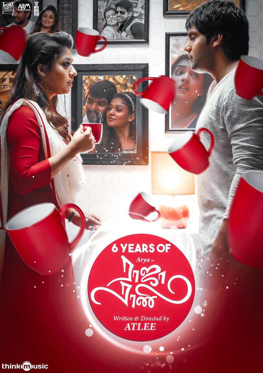 DeNnyoff's tweet photo. Celebrating #6YearsofRajaRani today #RajaRani
Here is the video song you all requested #Angnyaade https://t.co/3bMJ7atYZn
A @gvprakash 🎶
Sung by @ShakthisreeG
A film by @Atlee_dir
@arya_offl #Nayanthara @Actor_Jai #NazriyaNazim
@ARMurugadoss production
@FoxStarStudio_ https://t.co/hqgoxgfuCl