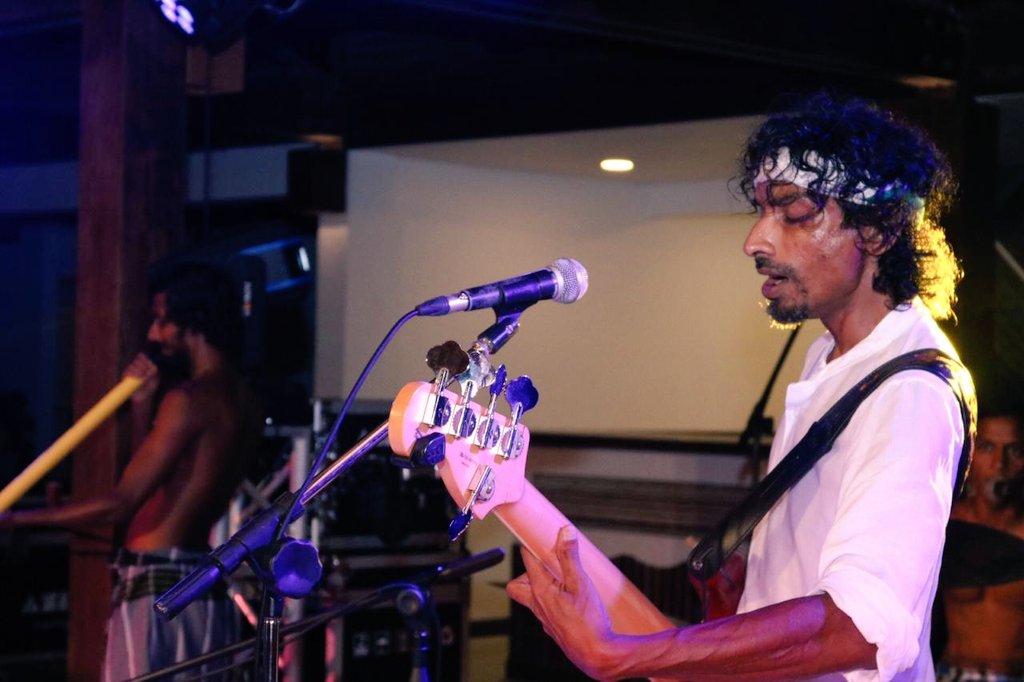 MoTmv's tweet photo. Lift your spirits with #Maldivian bands performing live at the #TourismJobFair ongoing in #Farukolhufushi! 
Bands interested to perform, please contact +960 9753237.

#NaabaIslandVibes
#FloatingTurtle
@SkyRock_Band
#WTD2019

Photos: @HalfCourtMV https://t.co/AiqCp2ddHZ