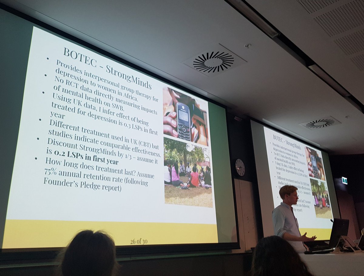 Welcome360tech's tweet image. Dr. Michael Plant from the  @HappierLivesIns and the @OxWellResearch discussing how we should measure outcomes and happiness in #effectivealtruism at @eagxaustralia #mentalhealth #SocialSciences #charity #altruism