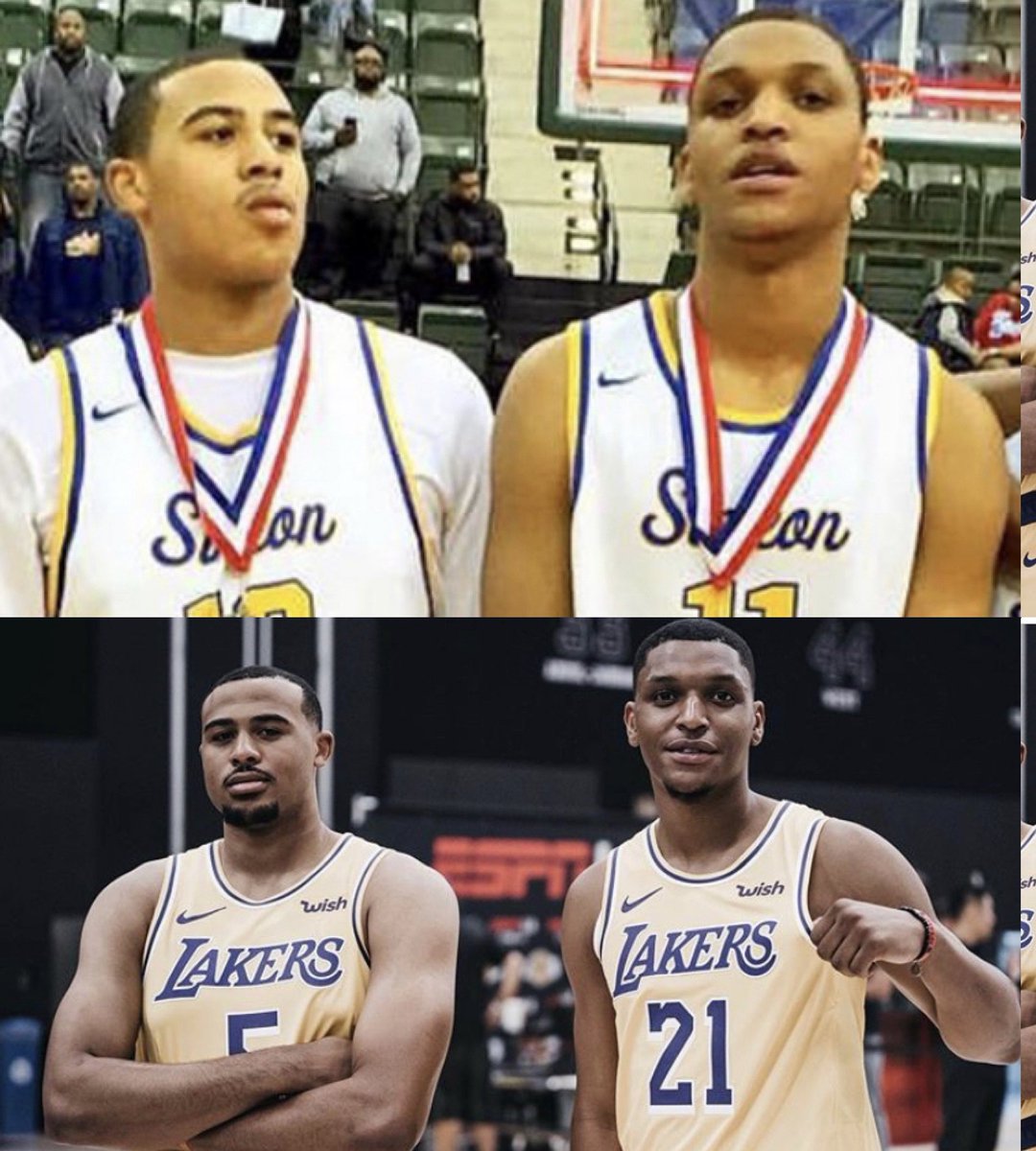 SShirleyval's tweet photo. From Simeon 💙💛 To The Lakers💜💛 Brothers For Life https://t.co/LPC1HlbVX0