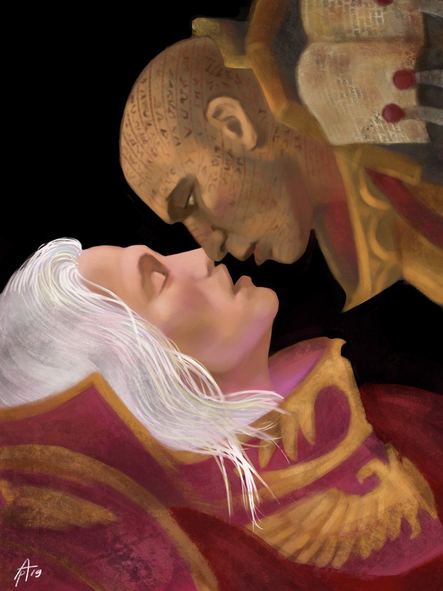 poli9andr's tweet photo. From hate to love one step..❤️
#warhammer #warhammer40k #40k #Lorgar #Fulgrim #love #kiss https://t.co/kfUr2uBqlh