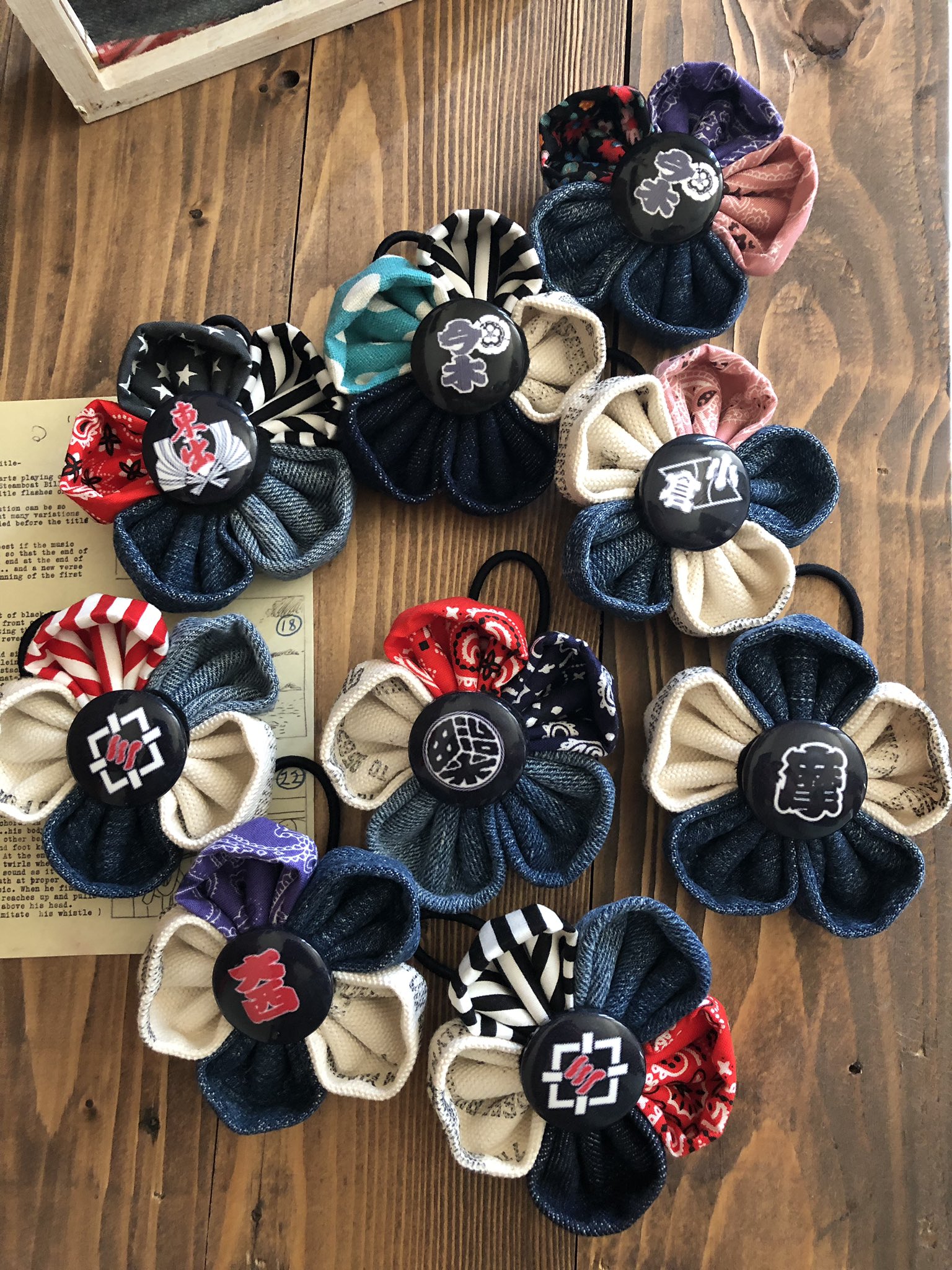 にあ様  だんじりアクセサリー だんじり 花ゴム だんじりアクセサリー だんじりヘアゴムの通販