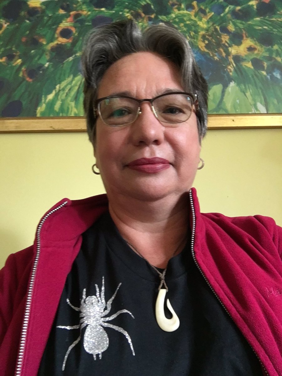 Virtual Pilgrim - Te Araroa Day 195

Not a huge selfie fan,
or very adept,
but I am 
inordinately fond of 
my new #LadyHale 
#Spider T-shirt!