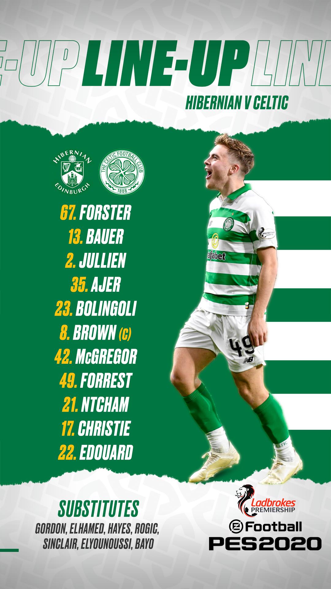 Confirmed Celtic Team V Hibs Ntcham Keeps His Place Celts Are Here