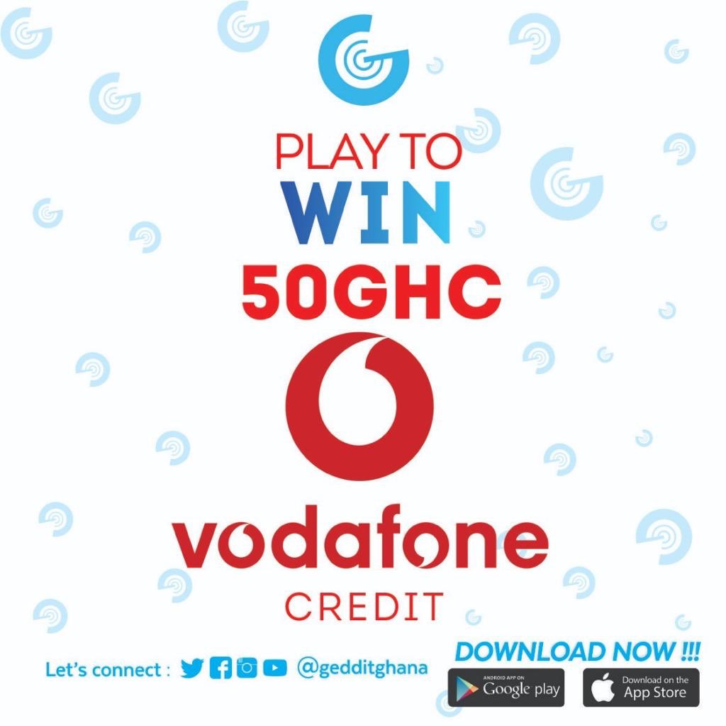 s_mediagames's tweet photo. Download the @gedditghana app, play and you could win a cool 50gh @VodafoneGhana airtime. Don’t forget the more you win, the more you increase your chances !!! #gedditghana
@_hypenationgh https://t.co/ULwOZiJmOK