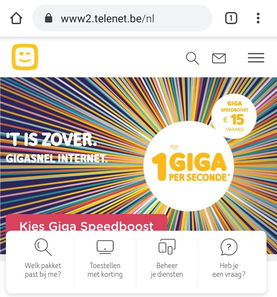 BrentSchuddinck's tweet photo. 'T is zover. Telenet trekt snelheden op tot 1 Gbps. https://t.co/IwqNQW4cDX
