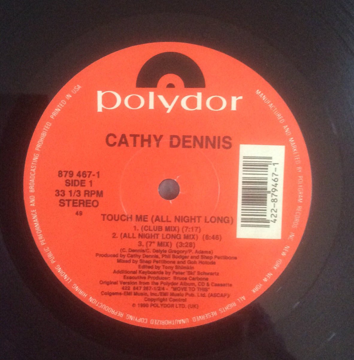 Poplifer73's tweet image. 🚨 VINYL FIND 🚨
Cathy Dennis “Touch Me (All Night Long)” USA 12” Maxi Single.
@cathydennis @polydorrecords 
#CathyDennis #PolydorRecords #TwelveInchSingle #Vinyl #VinylHeaven #RecordCollection