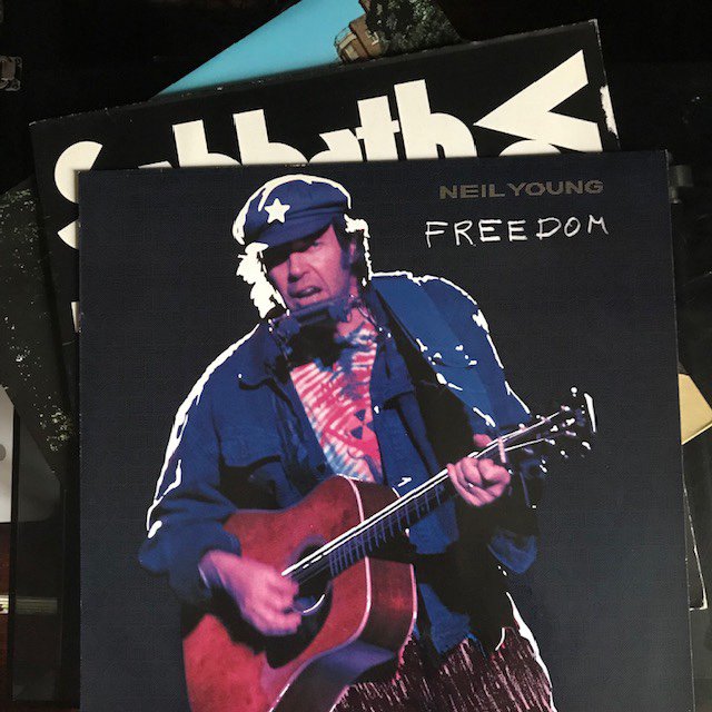 PhilAlexanderUK's tweet photo. Friends! A quick late morning reminder to join us for the @MOJOmagazine Rocks Show tonight. Expect the usual hand-picked musical jumble... and tunes from this pile of records. It all kicks off at 8pm @PlanetRockRadio. Hope to see you then... #neilyoung #black sabbath #heavymuddle https://t.co/MadMkxTsu0
