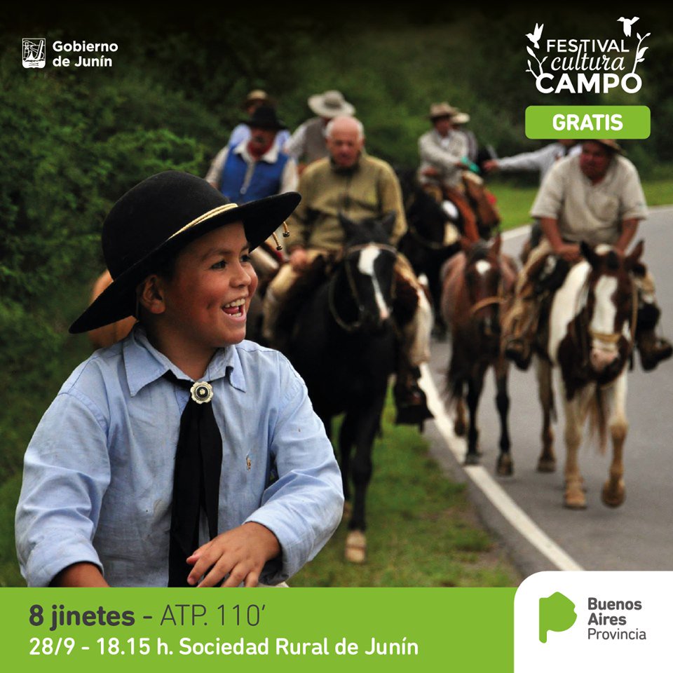 #HOY en Festival #CulturaCampo 🐎 #GRATIS

🍿 Patoruzito de José Luis Massa
🍿 8 Jinetes de <a href="/SantiAsef/">Santiago Asef</a>

¡Los esperamos!

@BA_Cultura