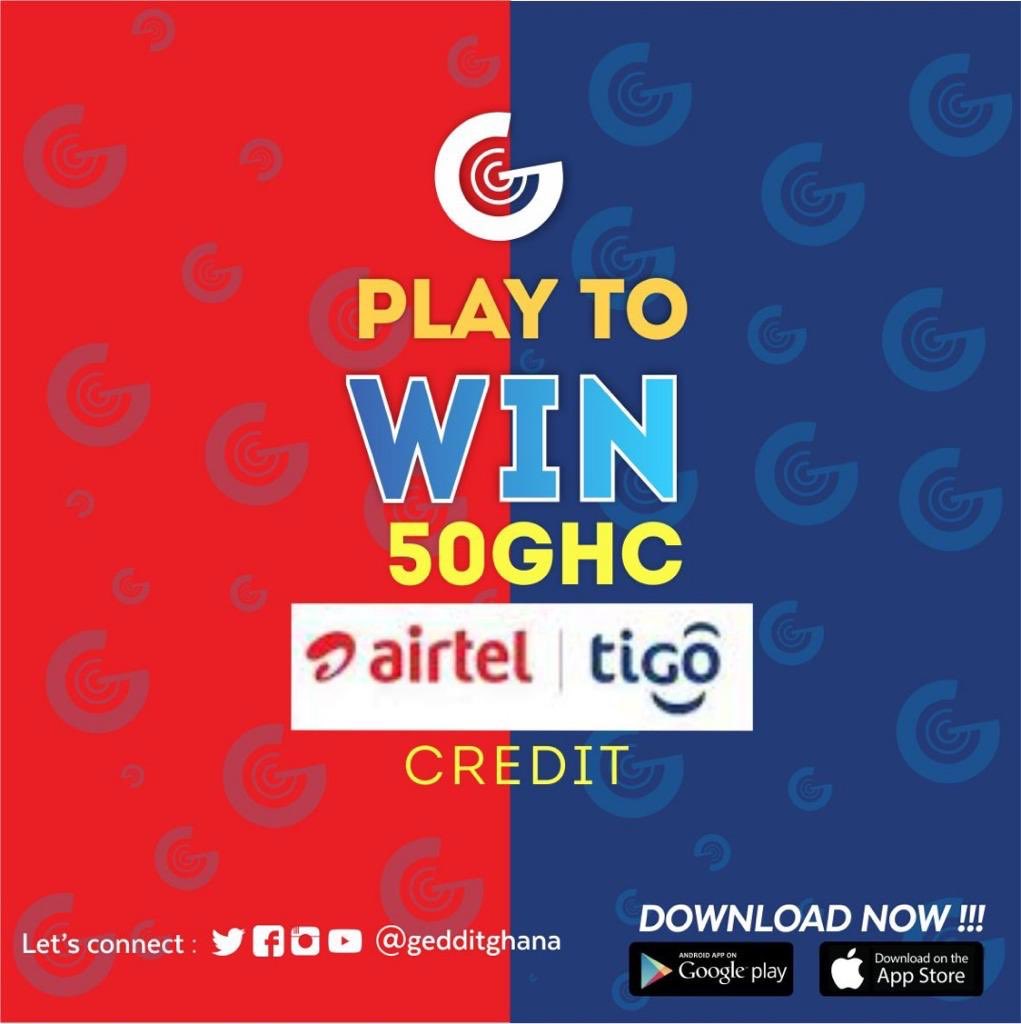 _partylikeagod's tweet photo. Download the @gedditghana app, play and you could win a cool 50gh @airteltigoghana airtime. Don’t forget the more you win, the more you increase your chances !!! #gedditghana
@_hypenationgh https://t.co/YyITNUVrUa