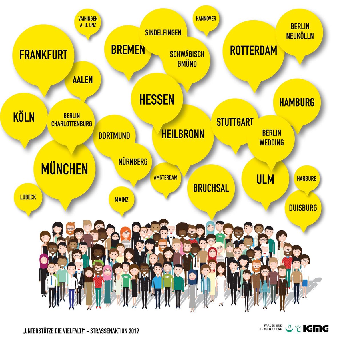 igmgorg's tweet photo. Heute veranstalten @igmgkt und @igmgorgkgt eine europaweite Straßenaktion unter dem Motto „Unterstütze die Vielfalt!“, um auf die alltäglichen islamfeindlichen Übergriffe gegen Musliminnen aufmerksam zu machen. https://t.co/kcVbfLay22