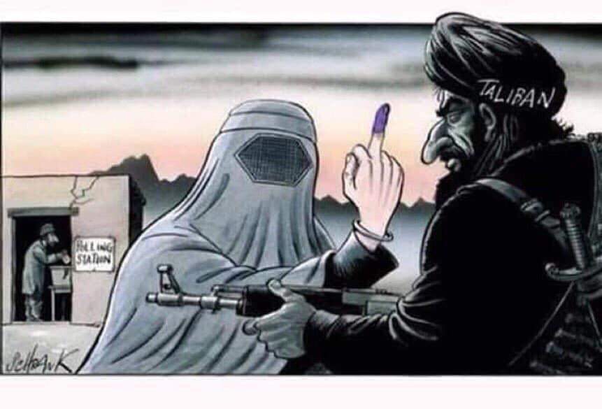 I cast my vote for strengthening of democracy and saying no to terrorism #AfghanistanElection2019