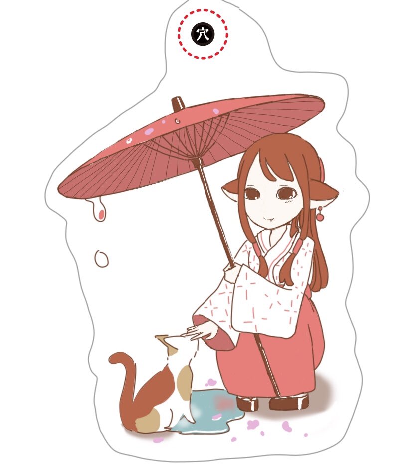 kinacosakura's tweet photo. 今日は芸祭とコミティアに出すアクリルキーホルダーのラフを描きました☂️入稿間に合うかな💦 https://t.co/N5LnvS9kxR