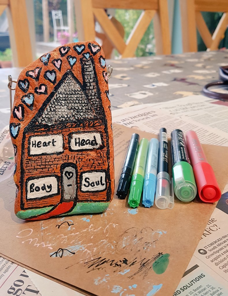 @JenniferGarrett I found a piece of brick on the beach - worn by tide & time. I was recalled some learning from your #Happenista retreat, where you asked us to imagine ourselves as a house with 4 rooms representing heart, head, body & soul. Each room must be aired for #Wellbeing