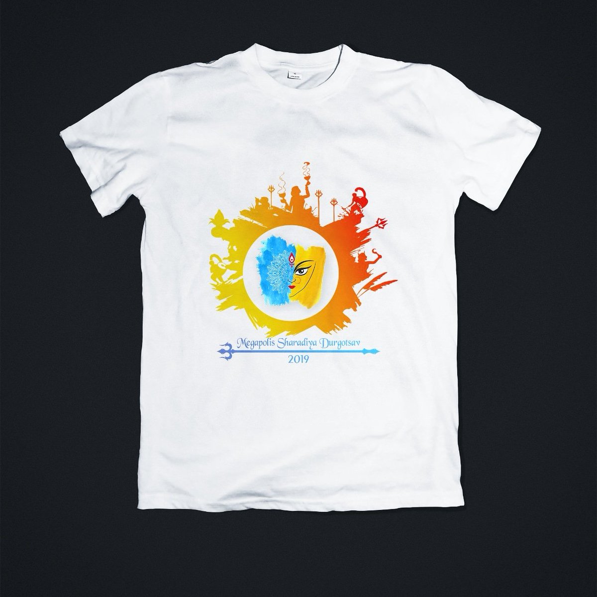 mpdurgotsav's tweet photo. Megapolis Durgotsav 2019  TShirt are available in White soft cotton at just 300 INR. Get it now. Stocks limited.

To buy: Call/WhatsApp* : 👉🏻
*Suborna Goshwami* (72099 68515 )
*Nandan Dey* (77608 71066 )
*Manish Kumar* (98508 93593 )
*Vikram Vikash* (86951 39372 / 7845898587 ) https://t.co/mSSKmKfGfv