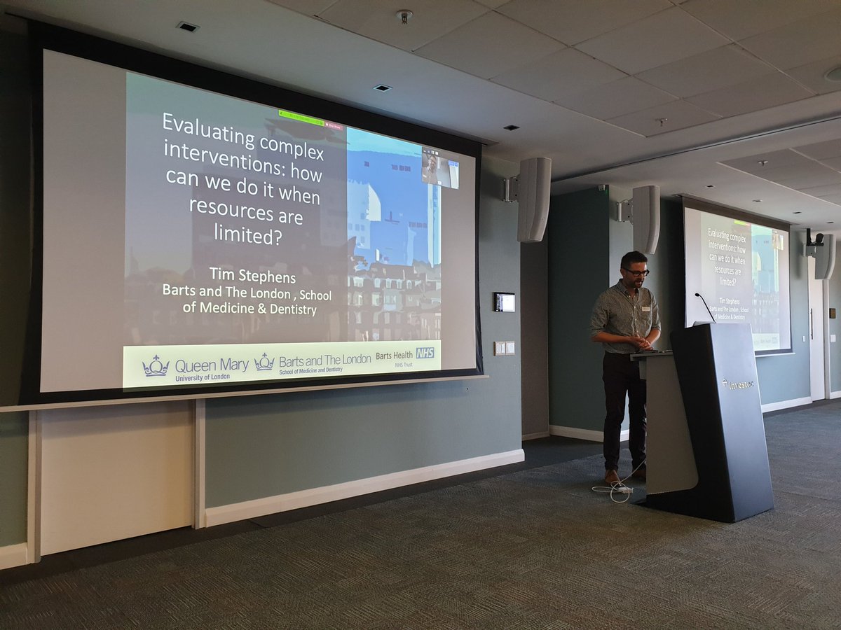 BruceBiccard's tweet photo. @_tim_stephens on 'Evaluating complex interventions'. #ProcessEvaluation Reading material #MRC #guidelines. Need to understand #context #implementation #mechanismsofimpact and #outcomes https://t.co/wP6SIWkTjv