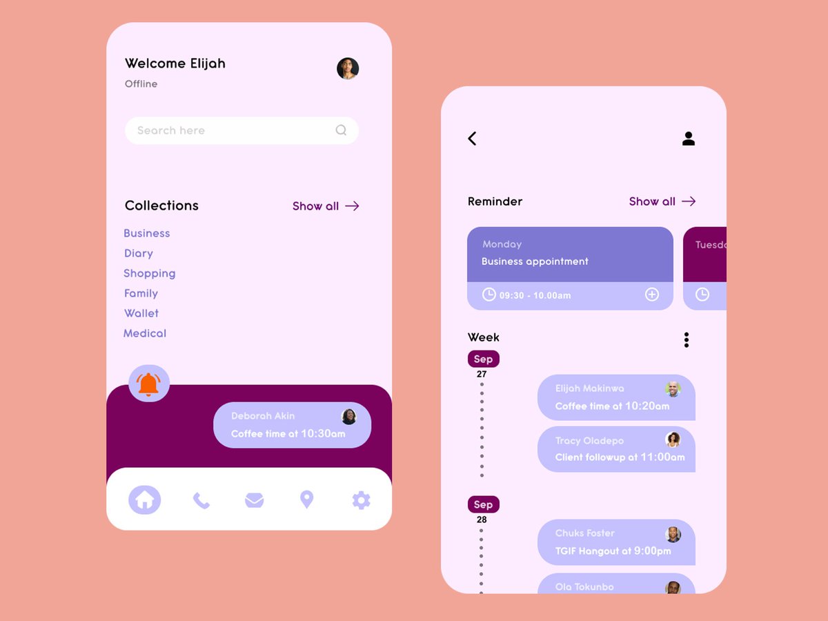 SoftkitDigital's tweet photo. Work: Scheduling App 📱📱
Light blue color emphasizes messages and notifications.
What's your take on this design?
#SoftkitNG #softkit #innovatetolead #uiux #thetribe #Lagos #uiuxsupply #uiuxdesign #uidesign #uxdesign #branding #Webdesign #logodesigns #figma #userexperiencedesign https://t.co/kpp5Qfp2MD
