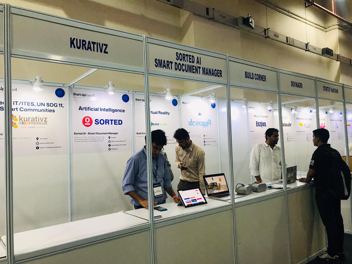 nasscomstartups's tweet photo. Our incubated #startups from Gurugram Warehouse: Nebularc, BuildCorner, Sorted AI, Tekuncorked &amp; Aieye are present at the #LHStartupExpo. The event sponsored by Hartron &amp; Haryana Govt aims to bring together many people connected to the startup ecosystem. #GovernmentConnect https://t.co/nFjP5yupns