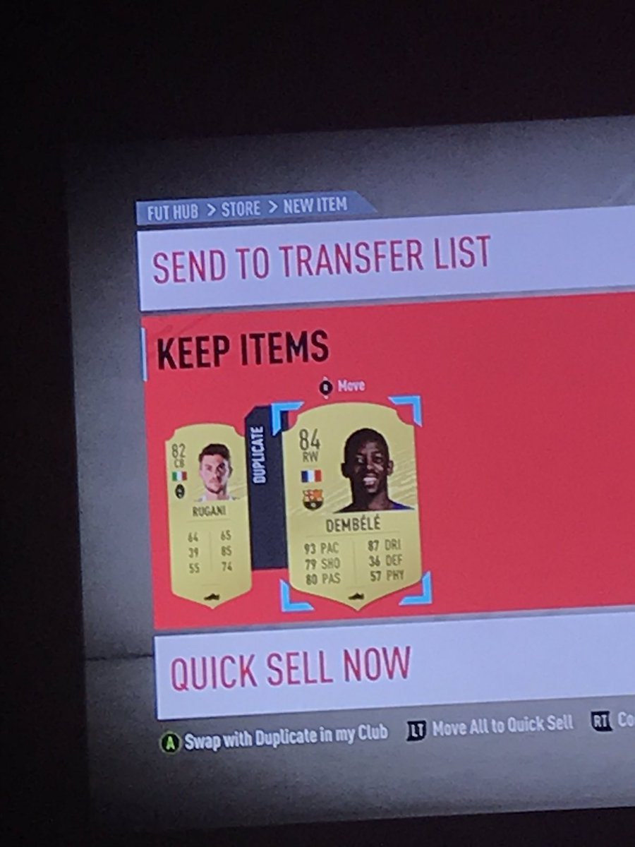 Siuuu I can sleep now, also packed duplicate dembele in a 2 player pack ffs, wish I could sell him
