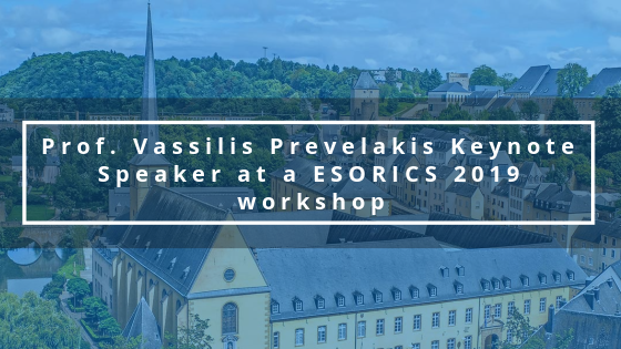 AegisITResearch's tweet photo. Prof. Vassilis Prevelakis was invited as a #keynotespeaker  for the #IOSEC #MSTEC #FINSEC #workshop about #CyberSecurity for the #protection of critical #infrastructures" that took place as part of the #esorics2019  activities in #Luxembourg  https://t.co/Fzgk53yfsO https://t.co/0hNGKhIsrM