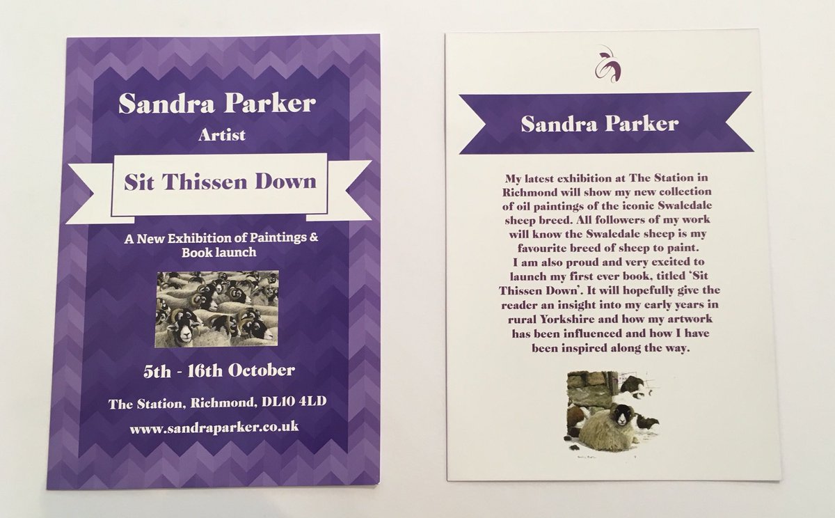 thesandraparke1's tweet photo. We will be in full swing this time next Saturday...If you can get along to Richmond please come and see my show at The Station. I will be there both weekends and through the week...
#swaledalesheep #ruralart #farming #oilpaintings #northyorks #Teesdale #newexhibition https://t.co/xIugEF0kiK