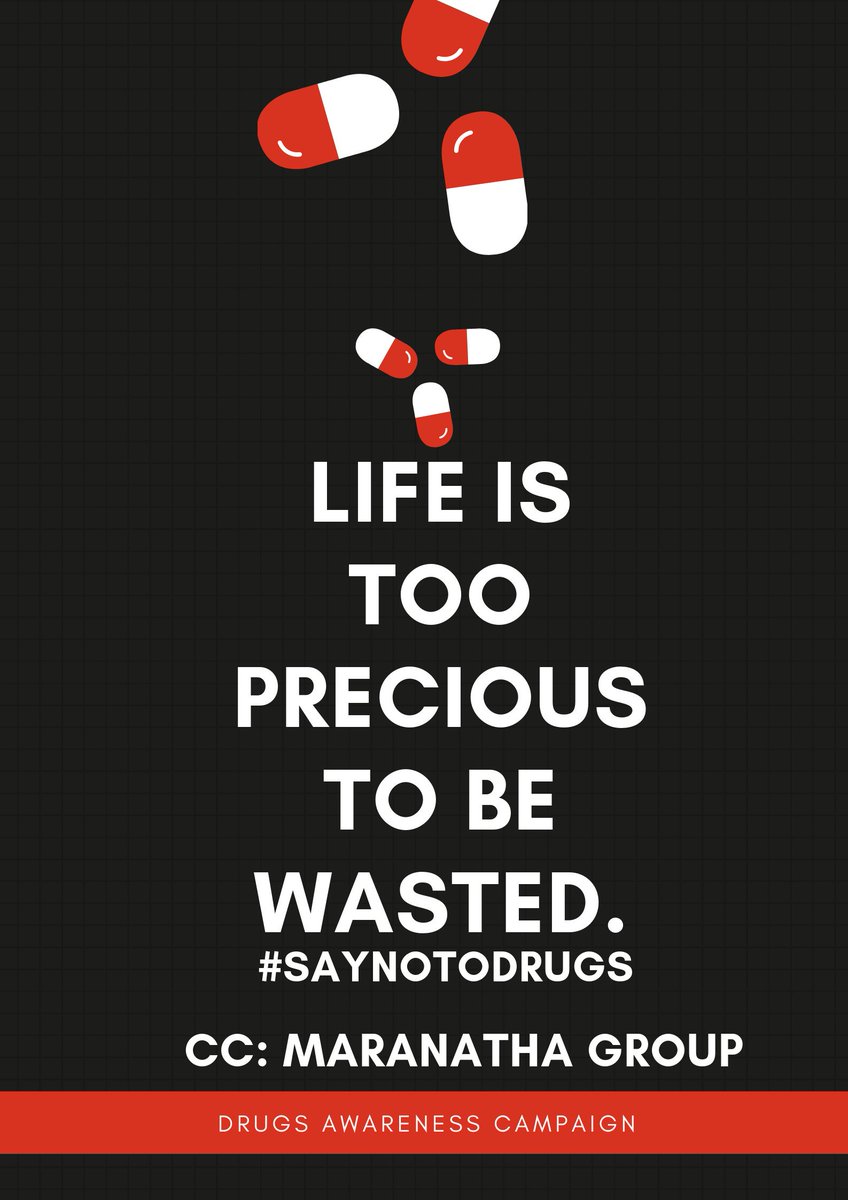 OyewoleKolawol3's tweet photo. Drug addiction and abuse will not take you anywhere, it will rather cut short your dreams, goals and claim your life untimely. STOP IT NOW!!!

IF you need any help to solve your issue, contact : 08141588761
#SayNoToDrugsAndAlcoholAbuse
#MaranathaGroup
#PleaseRBC https://t.co/tkpKwSFAVa