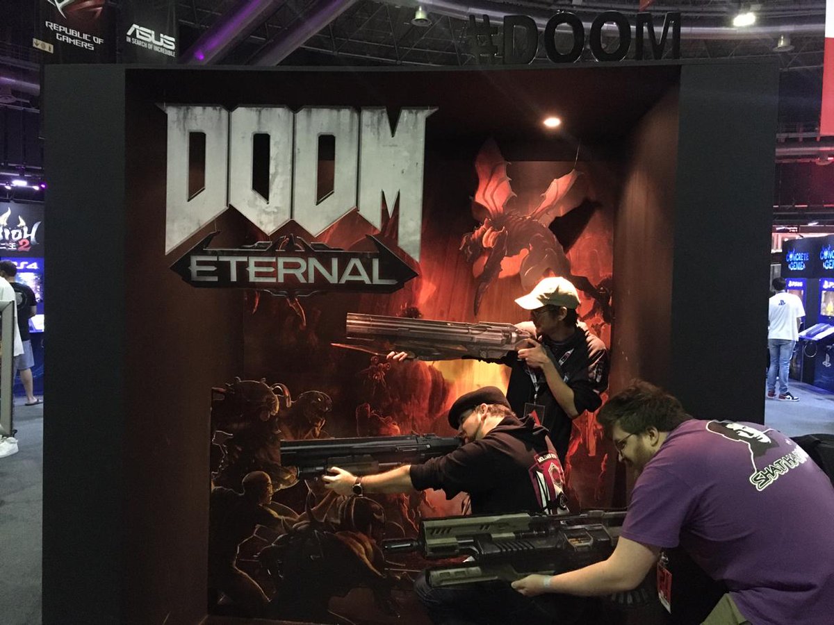 Darkavatar77's tweet photo. Molemen taking down Demons as a Team #DoomEternal #DoomAtRage https://t.co/rLQlX4CQZn