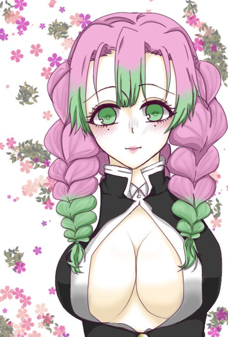 「葉桜ありす」です。さんがTwitterに投稿した甘露寺蜜璃(鬼滅の刃)のイラスト。