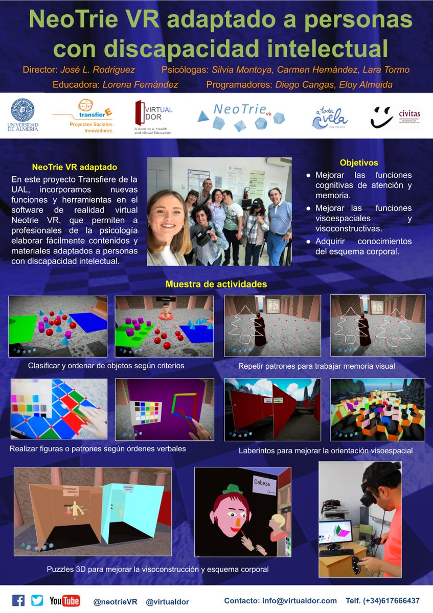 #NocheEuropeaInvestigadores #NIGHTspain @otriual <a href="/ualmeria/">Universidad de Almería</a> <a href="/virtualdor/">Virtual Dor</a> <a href="/neotrie/">Neotrie VR</a> Neotrie VR adaptado a personas con discapacidad intelectual #realidadvirtual #virtualreality #htcvive #oculusrift #SeriousGame #education #WindowsMixedReality #VirtualReality #VR #disabilities