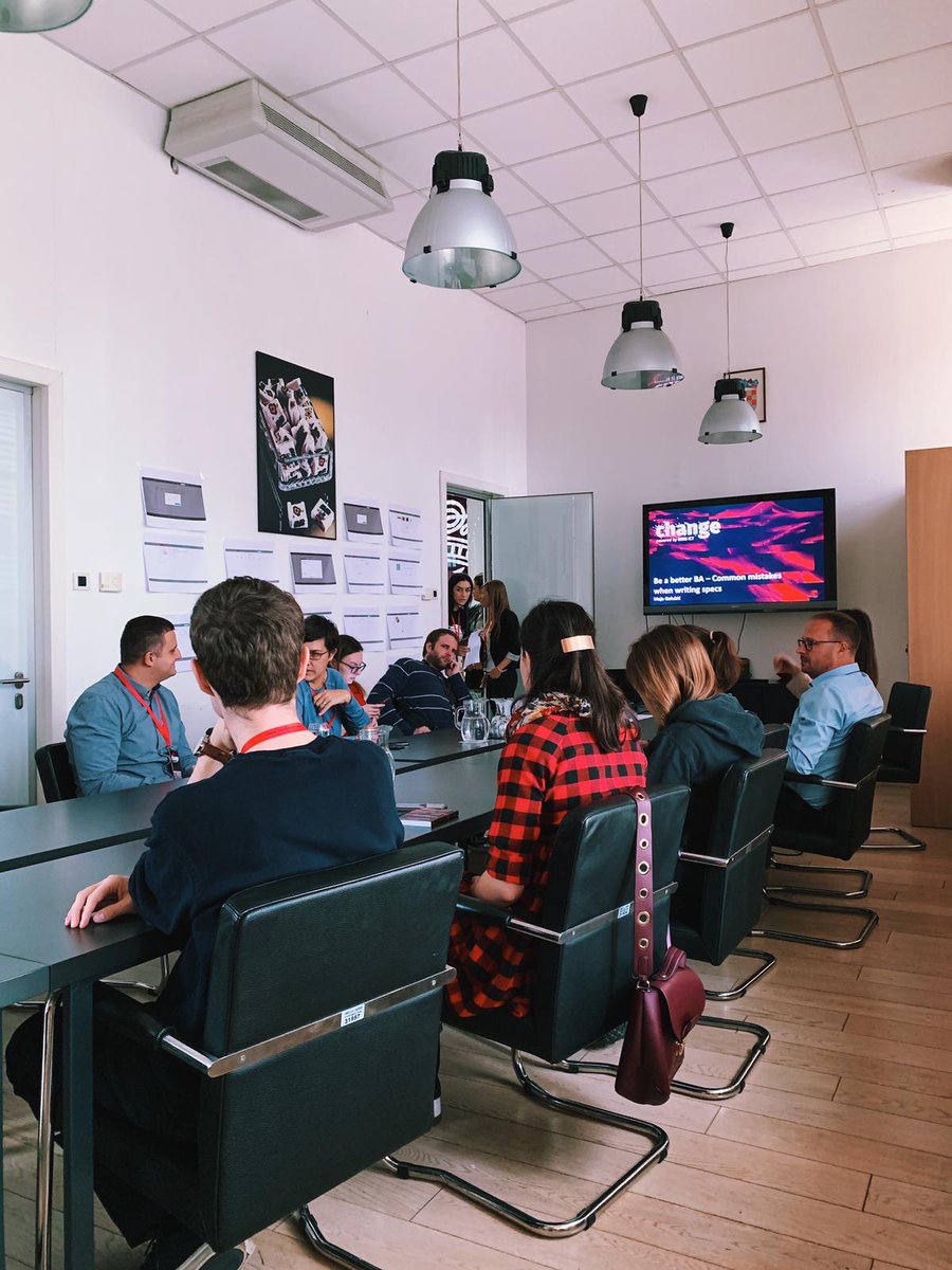 TheChangeCon's tweet photo. Maja Golubić's #workshop "Be a better BA - Common mistakes when writing specs" is about to start 😎👩‍💻 

#kingict #majagolubic #ba #changecon #changecon2019
#zagreb #croatia https://t.co/JeLa90SQnm